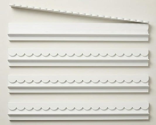 20" Beechwood Mahjong Racks with Magnetic Scalloped Pushers | Set of 4