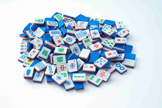 Travel Mahjong Tiles - Red White and Blue